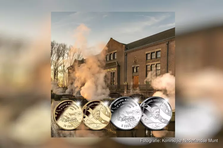 Herdenkingsmunt ter ere van 100 jaar Woudagemaal onthuld