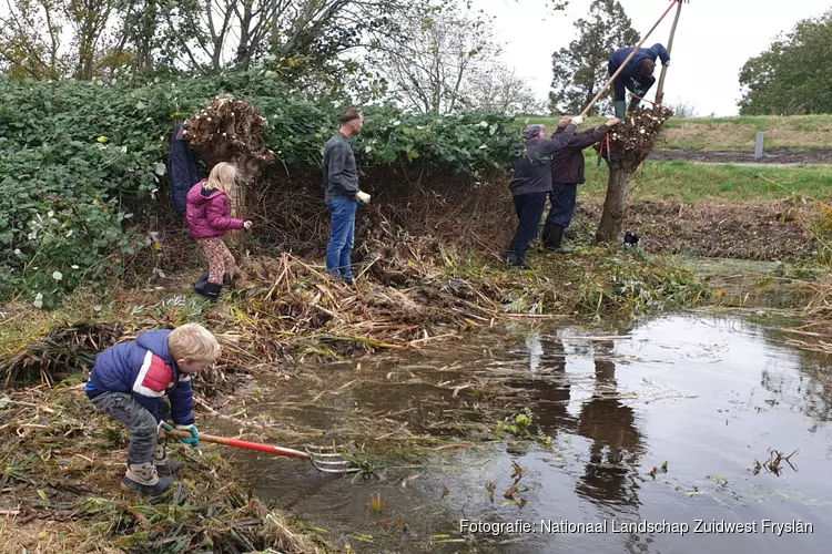 Samen aan de slag in de Vlindertuin in Lemmer tijdens de Landelijke Natuurwerkdag