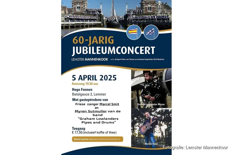 Feestelijk Jublieumconcert Lemster Mannenkoor
